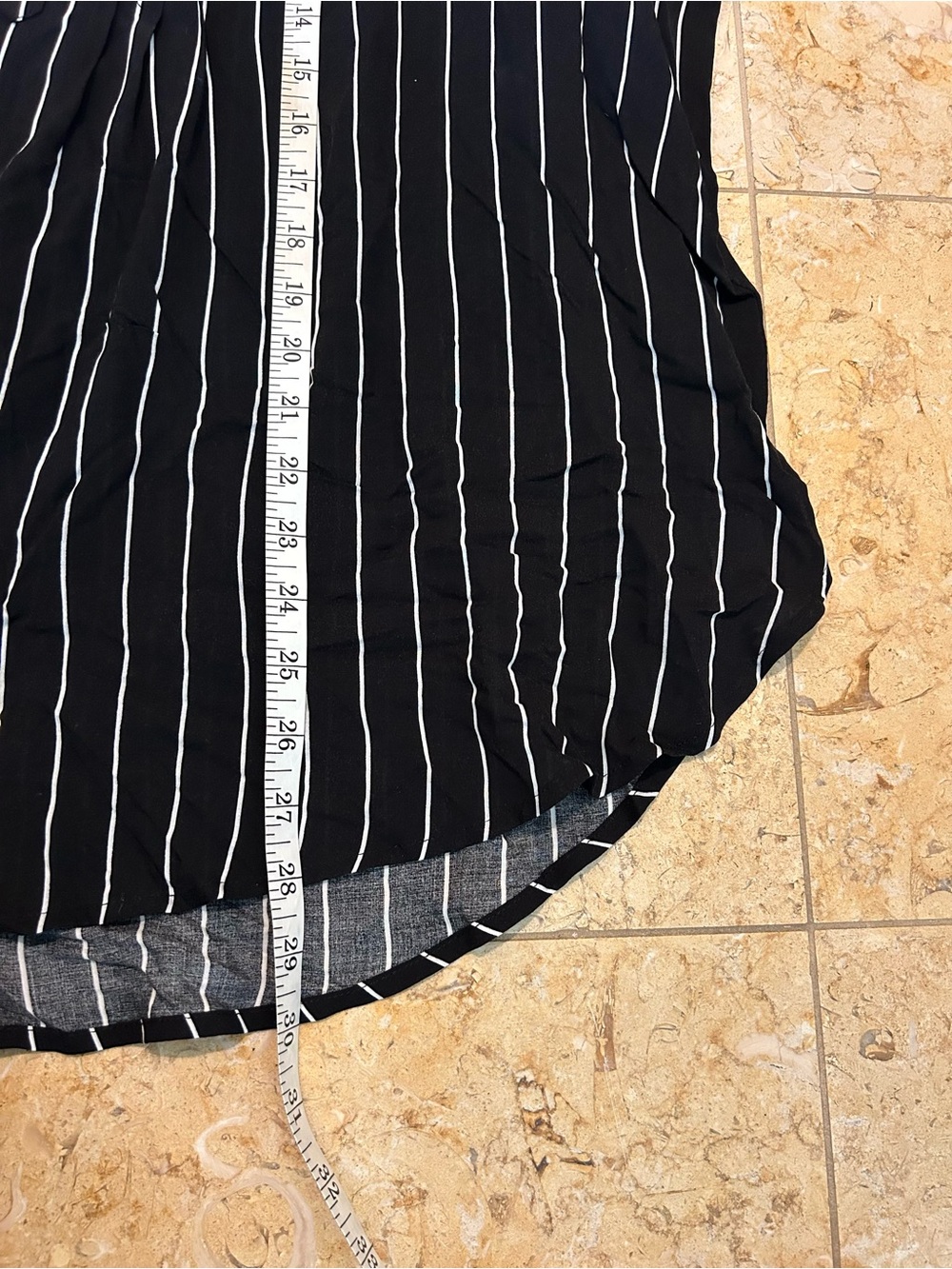 Simply Vera Vera Wang Women's Black Vertical Stripe Button-Down Shirt XXL - Picture 7 of 7